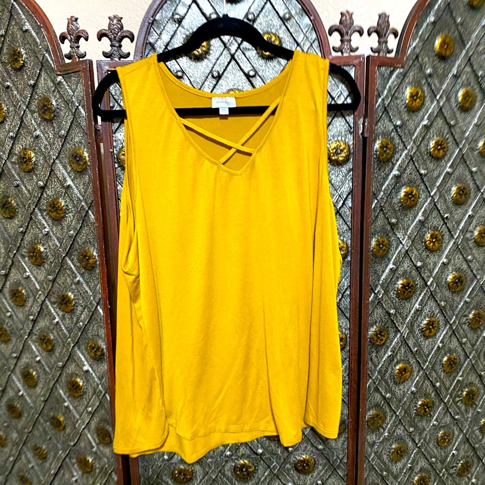 Mustard tank top 22